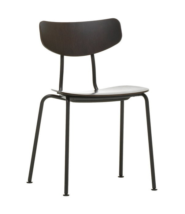 Vitra  Vitra  Moca Dining Chair dark oak, black tube base