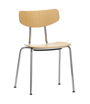 Vitra - Moca Chair Natural Oak - base chrome