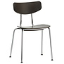 Vitra  Moca Eetkamerstoel donker eiken, chroom tube onderstel