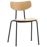Vitra  Moca Dining Chair oak, black tube base