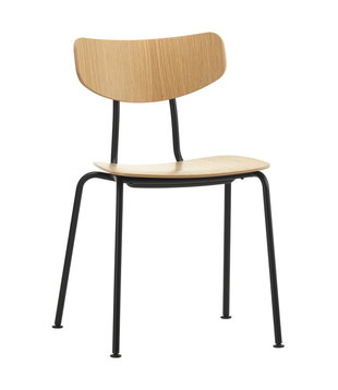 Moca Dining Chair oak, black tube base