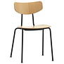 Vitra  Moca Dining Chair oak, black tube base