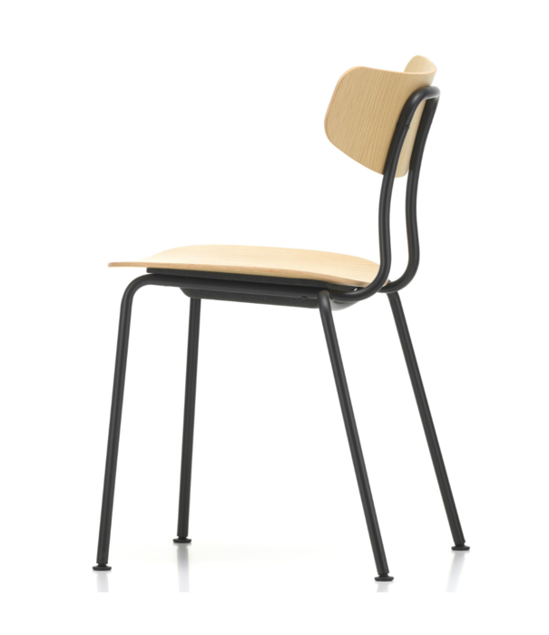 Vitra  Moca Dining Chair oak, black tube base