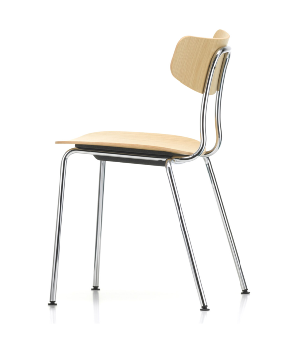 Vitra  Vitra  Moca Eetkamerstoel eiken, chroom tube onderstel