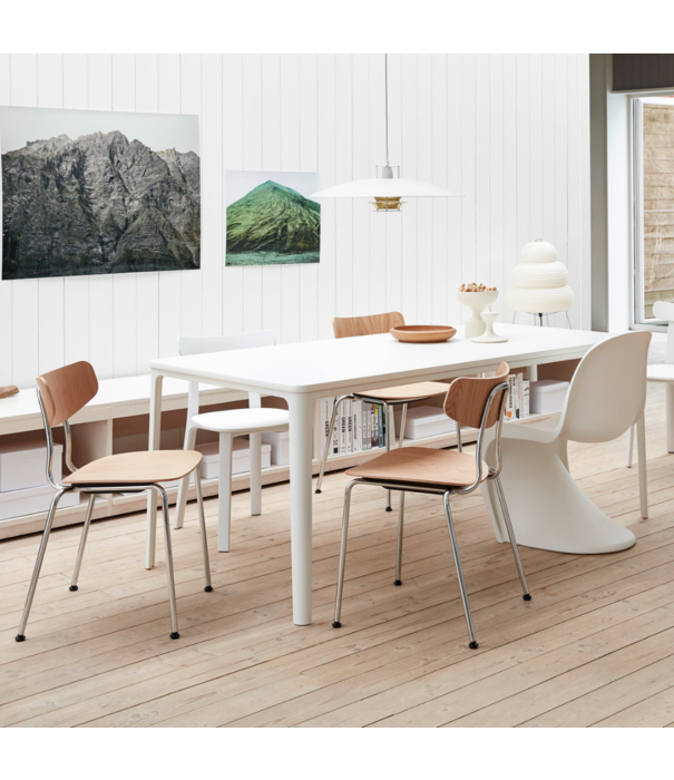 Vitra  Vitra  Moca Dining Chair dark oak, chrome tube base