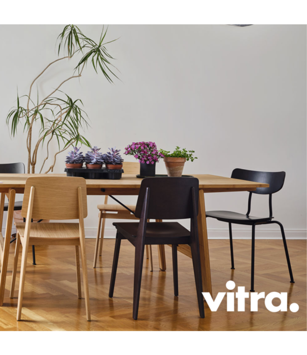 Vitra  Vitra  Moca Dining Chair dark oak, black tube base