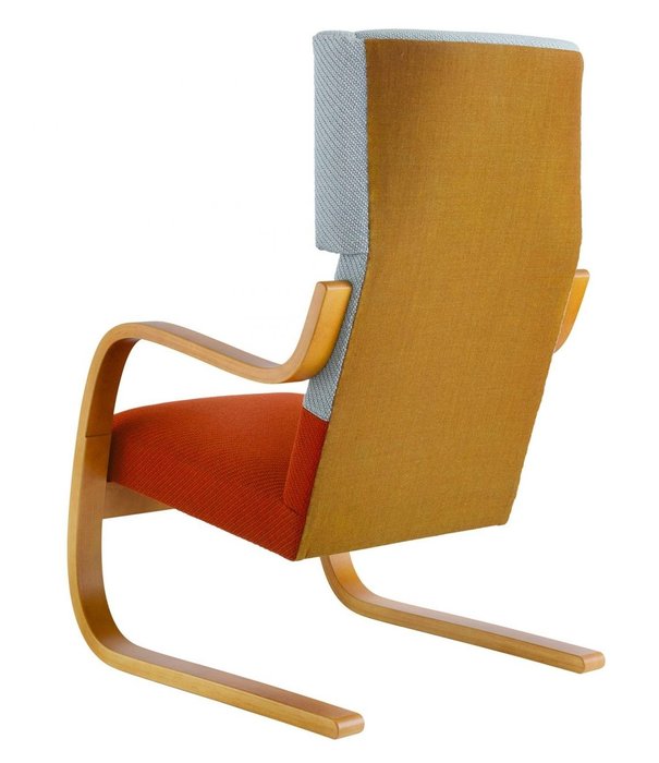 Artek  Artek - Lounge Chair 401 Blue/Red