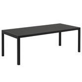 Muuto Workshop Table black, black lino 200cm
