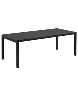 Muuto Workshop Table black, black lino 200cm