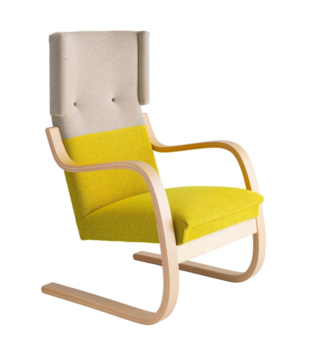 Lounge Chair 401 Grijs + Geel