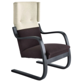 Artek - Lounge Chair 401 White/Brown