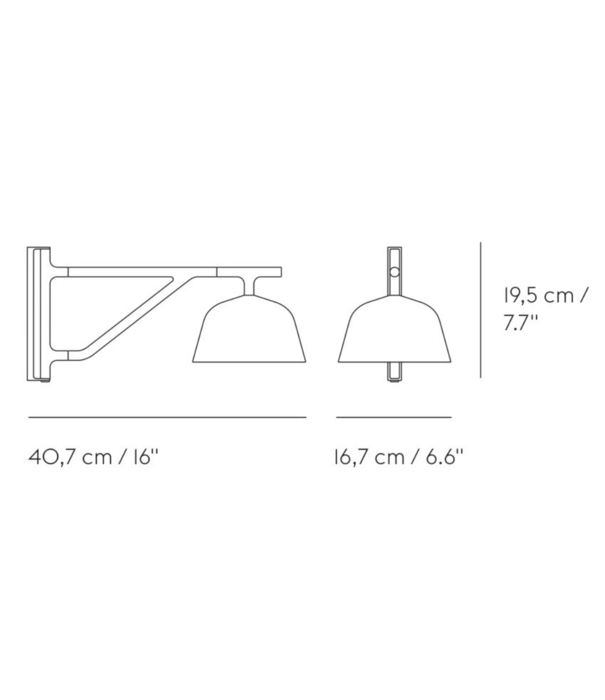 Muuto Ambit wall lamp taupe