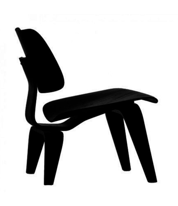 Vitra  Eames LCW Lounge Stoel zwart essen