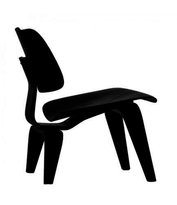 Vitra  Vitra - Eames LCW lounge stoel zwart essen