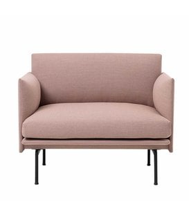 Muuto Outline Fauteuil Fiord 551, zwart onderstel