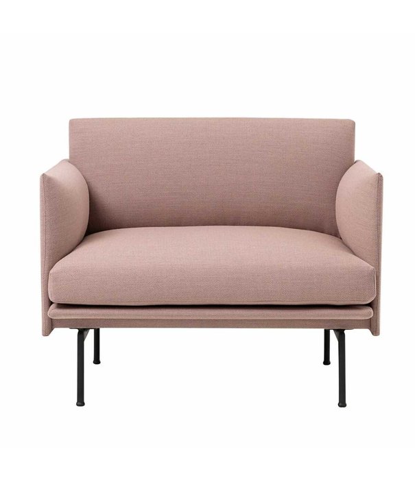 Muuto Outline Fauteuil Fiord 551, zwart onderstel