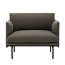 Muuto Outline Fauteuil Fiord 961, zwart onderstel