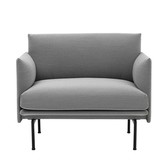 Outline Fauteuil Steelcut Trio 133, zwart onderstel
