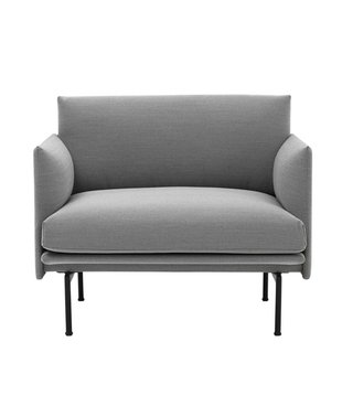 Muuto Outline Fauteuil Steelcut Trio 133, zwart onderstel