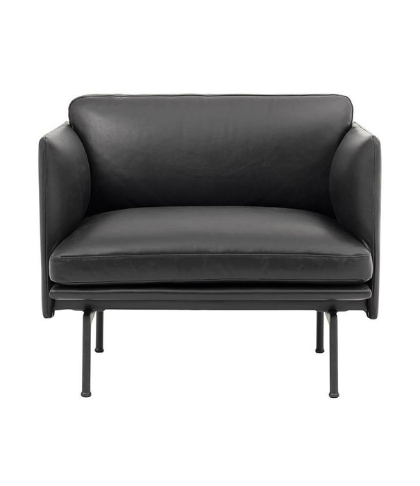 Muuto  Muuto Outline Chair Refine black leather, black base