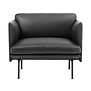 Muuto Outline Chair Refine black leather, black base