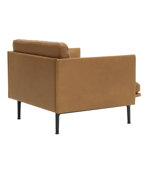 Muuto Outline Fauteuil Fiord 151 grijs, zwart onderstel