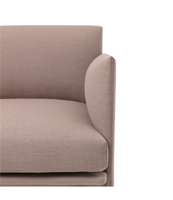 Muuto Outline Fauteuil Refine cognac leer, zwart onderstel