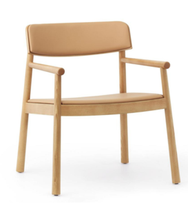 Normann Copenhagen Timb Lounge Armstoel Tan / Camel Leer