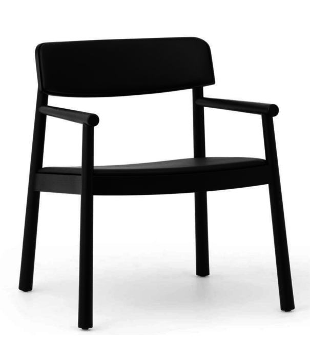 Normann Copenhagen  Normann Copenhagen -Timb Lounge Armchair Black - Black Leather