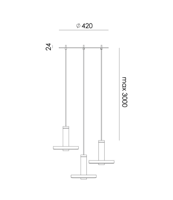 Tonone  Tonone Beads Three in circle Pendant LED