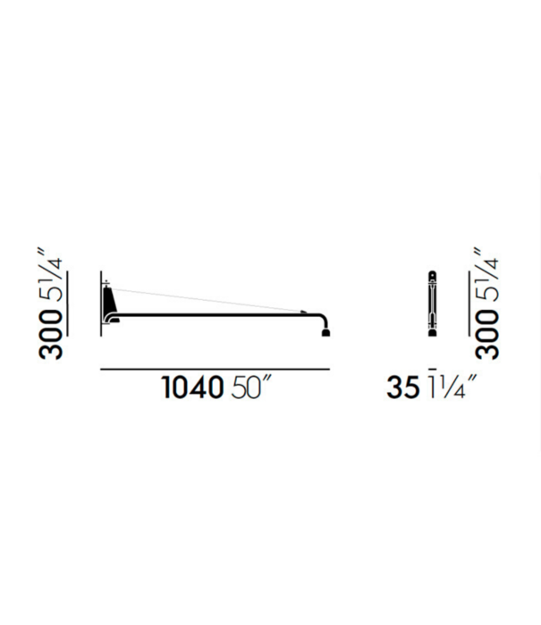 Vitra  Vitra - Petite Potence Wall Lamp Japanese Red