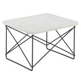 Vitra - Occasional Table LTR licht marmer, basic dark onderstel