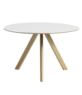 Hay - Cph 20 round dining table oak- white laminate Ø120