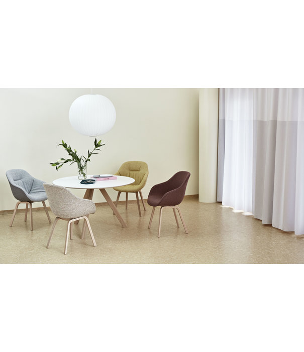 Hay  Hay - Cph 20 round table oak - grey linoleum Ø120