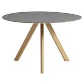 Hay CPH 20 Round Dining Table grey linoleum, oak