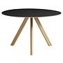 Hay - Cph 20 round table oak - black linoleum Ø120