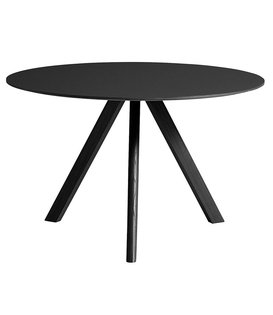 Hay - Cph 20 Round Dining Table black oak, black linoleum Ø120