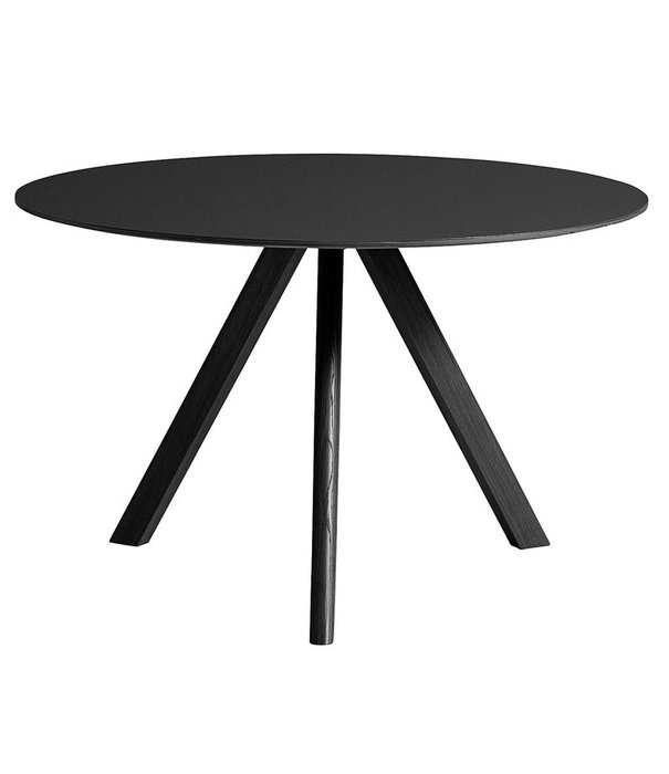 Hay  Hay - Cph 20 round table black oak - black linoleum Ø120