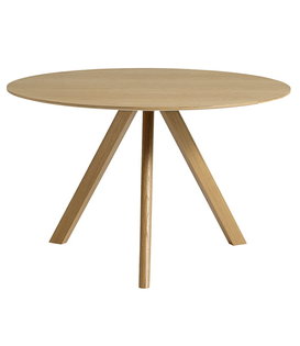 CPH 20 Round Dining Table oak, oak base 120cm