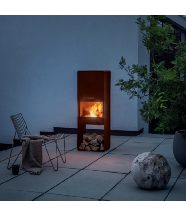 Eva Solo  - Wait to be seated Eva Solo: Firebox  Garden wood burner, Corten steel