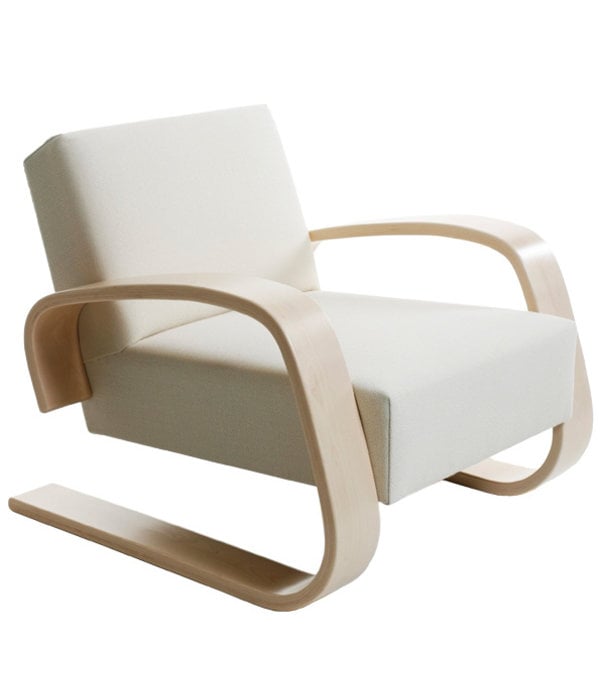 Artek  Aalto Armstoel 400 Tank,  Off-White