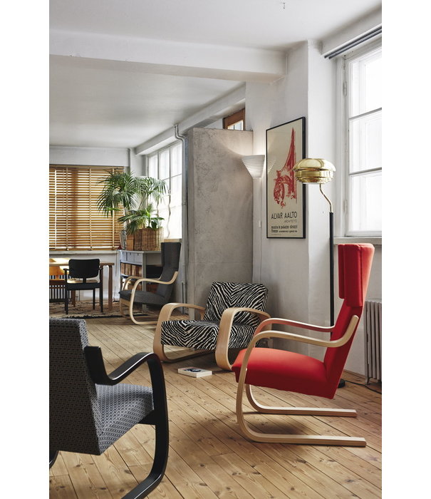 Artek  Aalto Armchair 400 Tank,  Zebra black / white