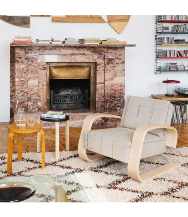 Artek  Artek - Armchair 400 Tank Zwart Leer