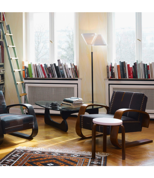 Artek  Aalto Armchair 400 Tank,  Black leather
