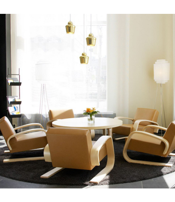 Artek  Aalto Armchair 400 Tank,  Black leather