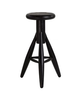 Artek Rocket Bar Stool black lacquered