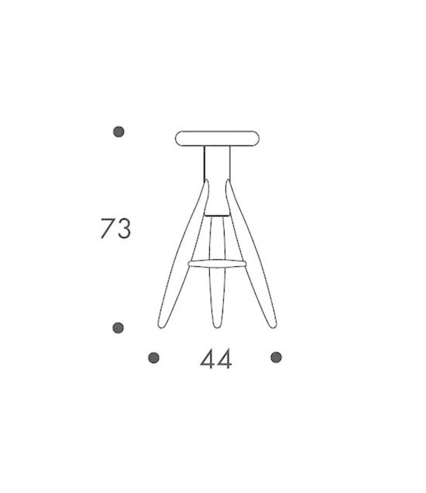 Artek  Artek - Rocket Barkruk Zwart