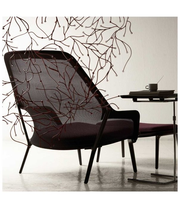 Vitra  Vitra -  Slow Chair lounge chair black, polished aluminium