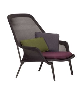 Vitra - Slow Chair lounge stoel bruin, chocolate