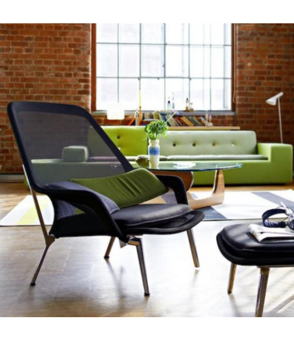 Vitra  Vitra -  Slow Chair lounge chair blue / green, chocolate